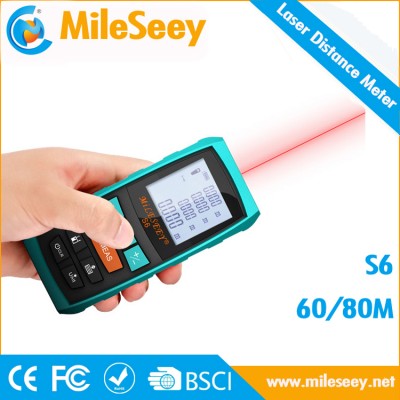 Laser Rangefinder Mileseey S6 100m 328ft Laser Distance Meter Measurer Laser Range Finder Medidor